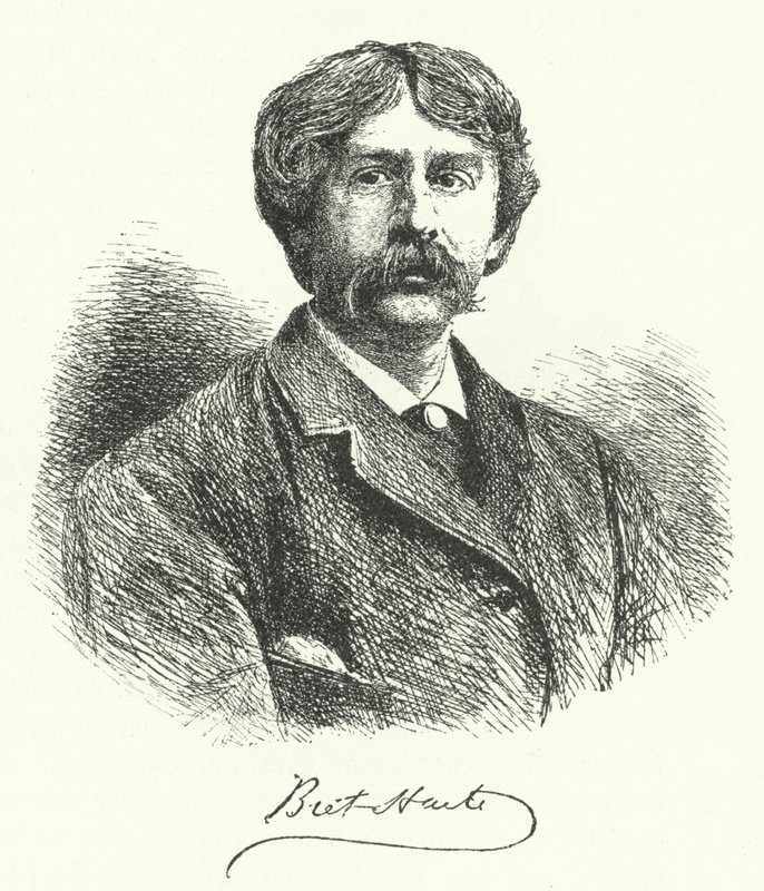 Bret Harte, contista e poeta americano (gravura) de German School