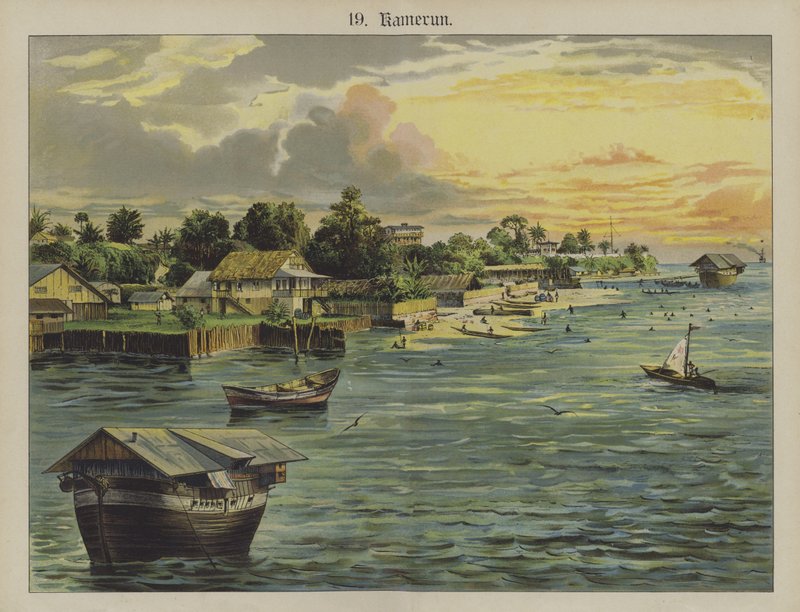 Camarões, África Central (cor litho) de German School