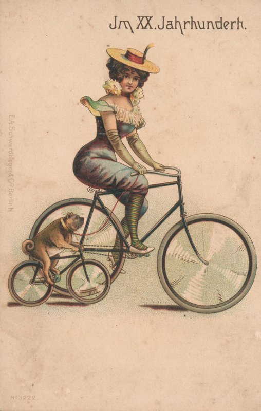 Cartão comemorativo da passagem do ano 1900 (litografia a cores) de German School