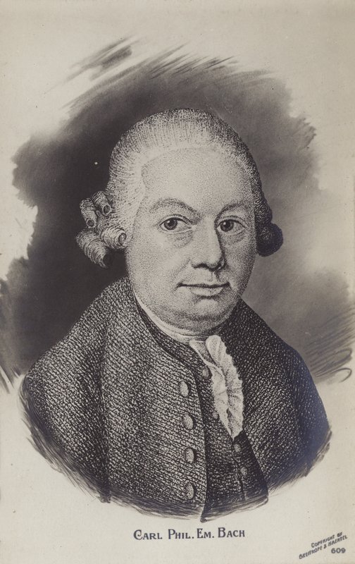 Carl Philipp Emanuel Bach, músico e compositor do período clássico alemão (1714-1788) de German School