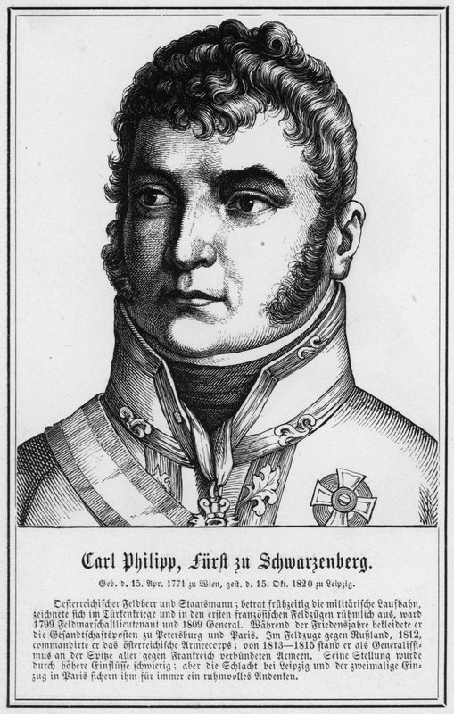Carl Philipp, Príncipe de Schwarzenberg (gravura) de German School
