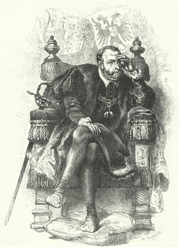 Carlos V, Santo Imperador Romano (gravura) de German School