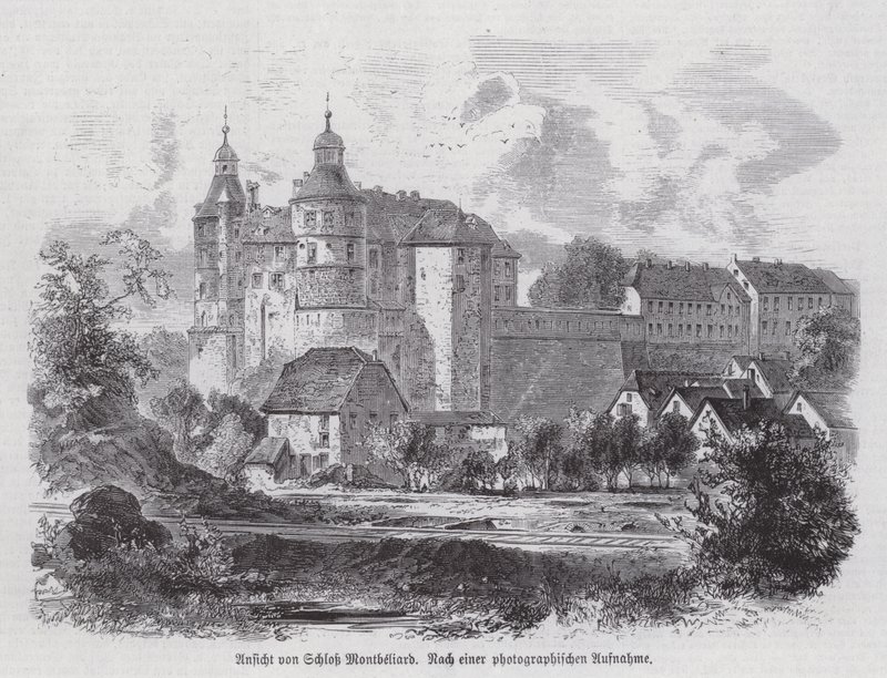 Chateau de Montbeliard, França (gravura) de German School