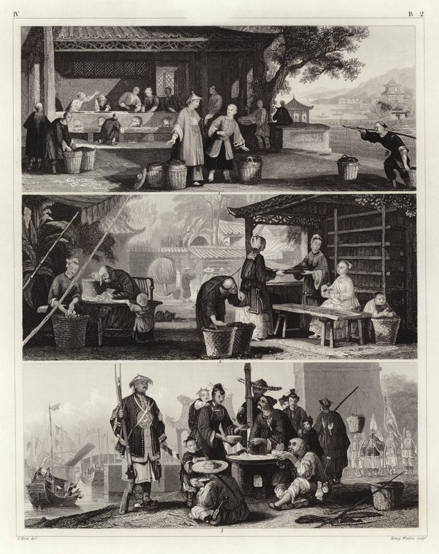 Cenas chinesas (gravura) de German School