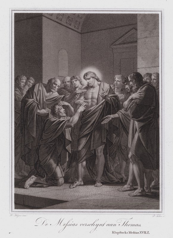 Cristo aparece a Tomé (gravura) de German School