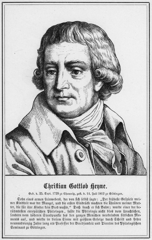 Christian Gottlob Heyne (gravura) de German School