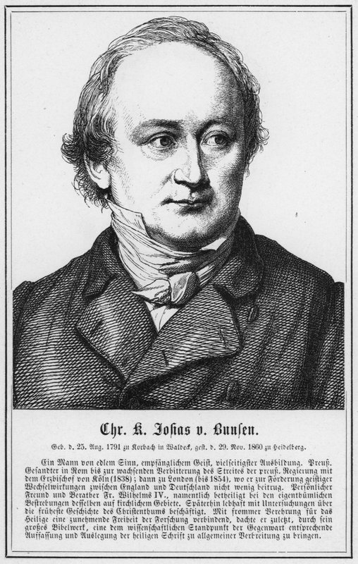 Christian Karl Josias von Bunsen (gravura) de German School