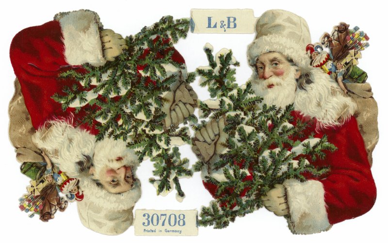 Cartão natal, descrevendo, pai, natal de German School