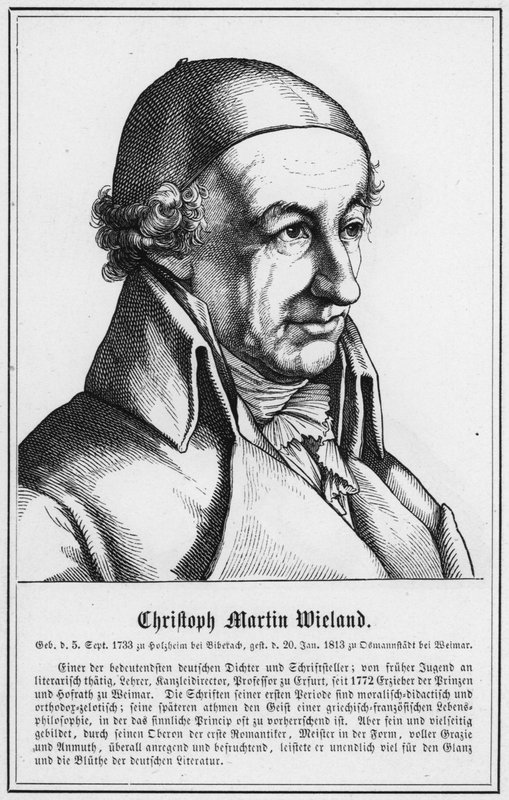 Christoph Martin Wieland (gravura) de German School