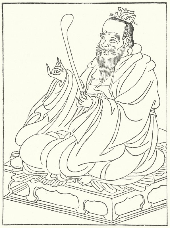 Confúcio, antigo filósofo chinês (551-479 a.C.) (gravura) de German School