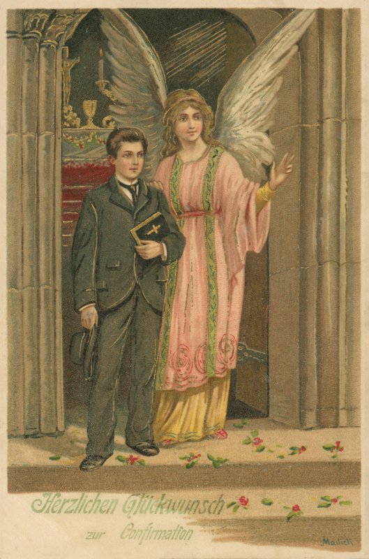Parabéns pela sua confirmação (cromolitho) de German School