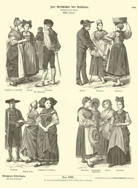 Fantasias da Alsácia, século XIX de German School