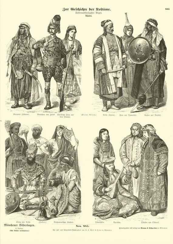 Trajes da Ásia de German School