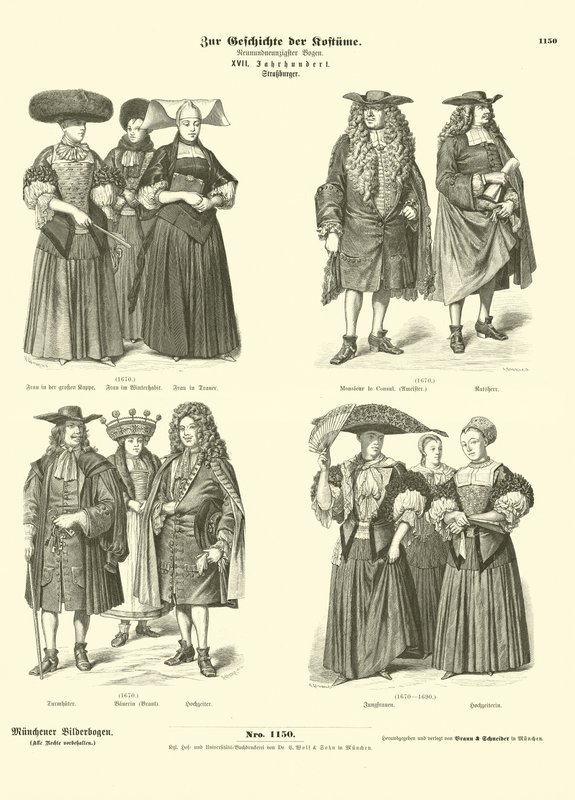 Trajes de Estrasburgo, do século 17 de German School