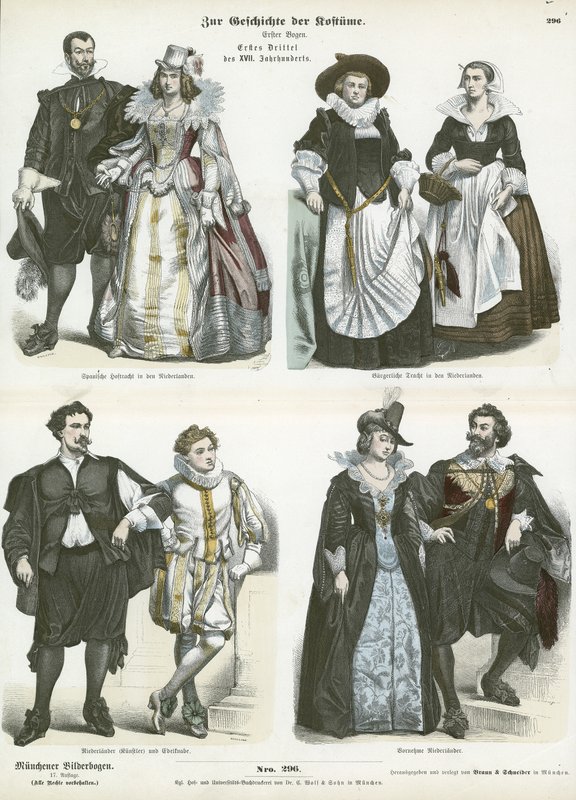 Figurinos da Holanda, início do século XVII de German School