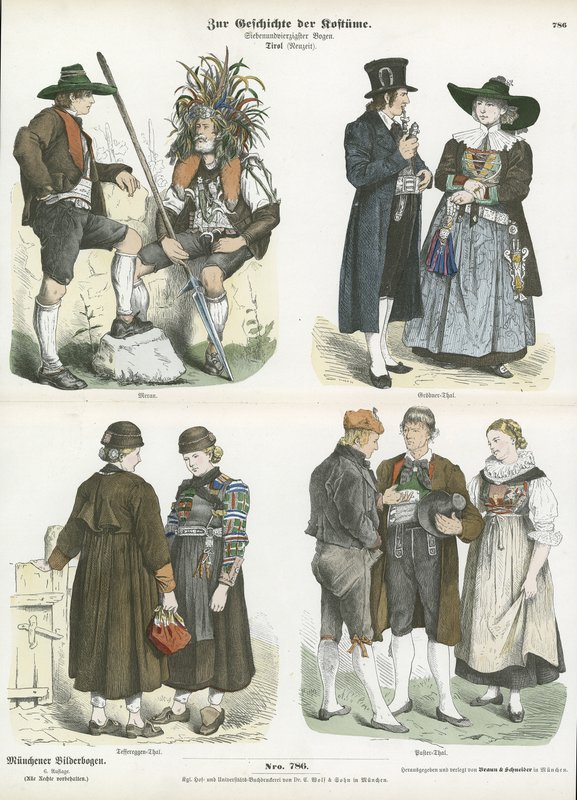Fantasias do Tirol, século XIX de German School