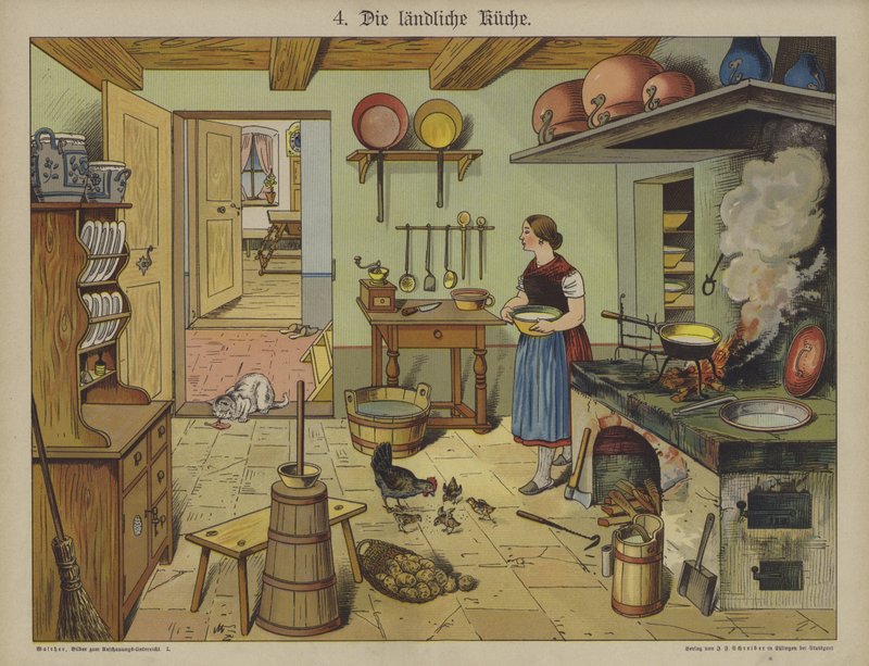 Cozinha campestre (cor litho) de German School