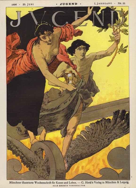 Ilustração da capa da revista Jugend de German School