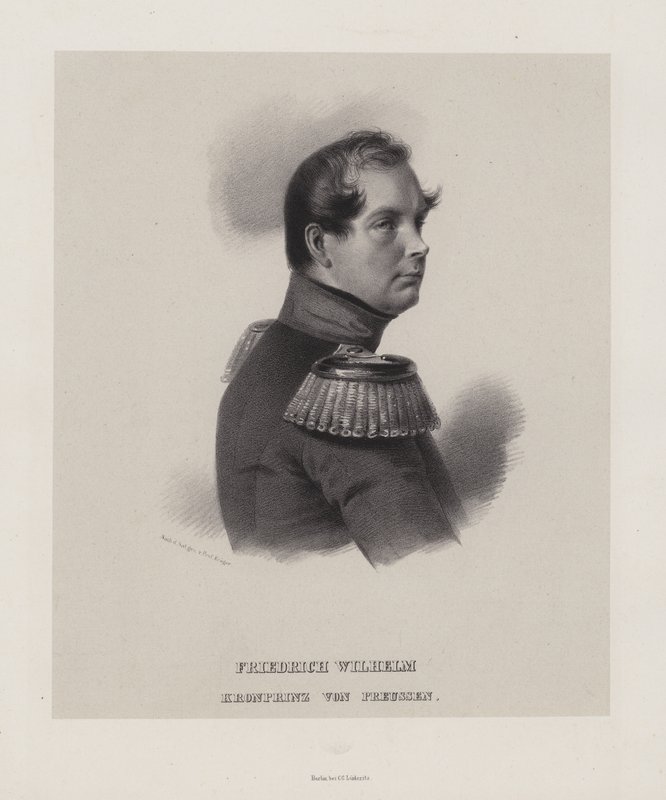 Príncipe herdeiro Frederick William da Prússia (litho) de German School