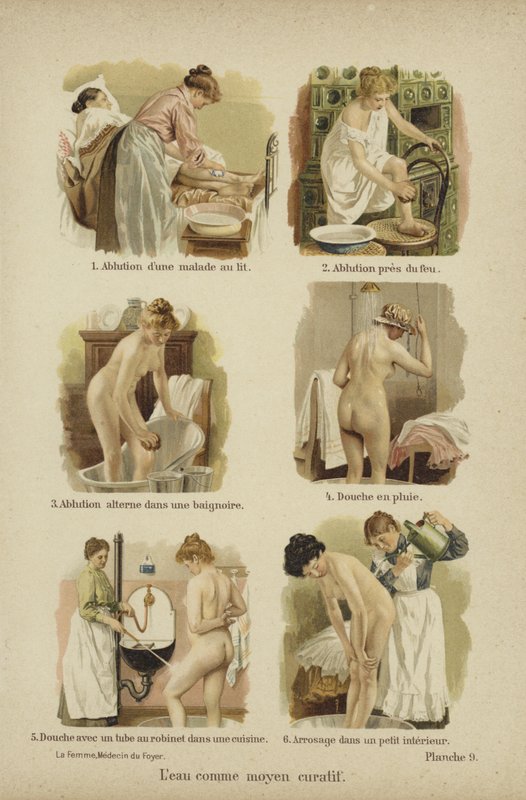 Usos curativos da água (cor litho) de German School