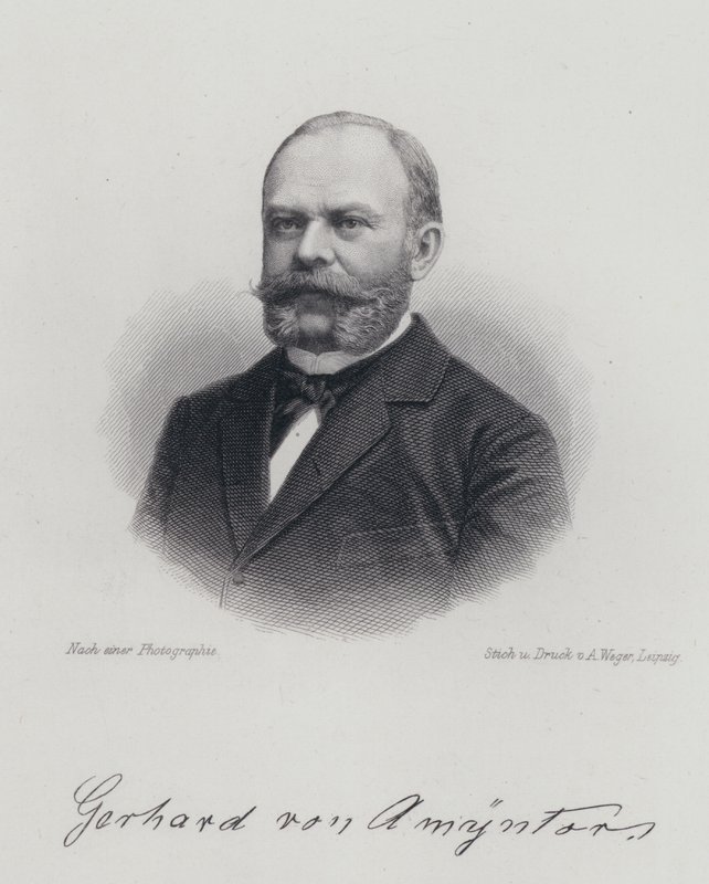 Dagobert von Gerhardt, soldado, poeta e romancista alemão (gravura) de German School
