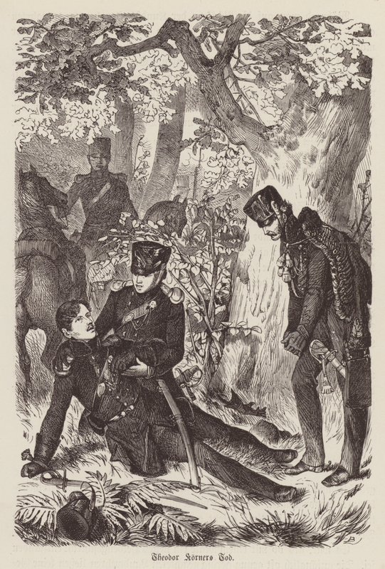 Morte do poeta e soldado alemão Theodor Koerner de German School