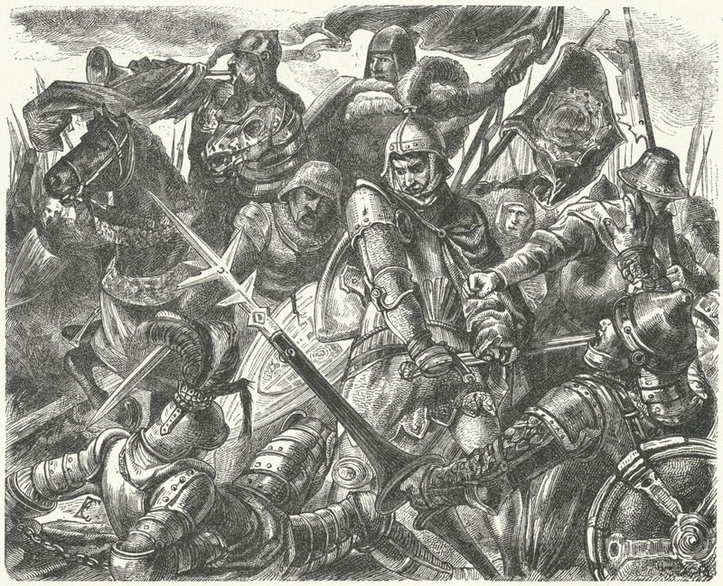 Morte de Pedro de Castela às mãos de Henrique de Trastamara de German School