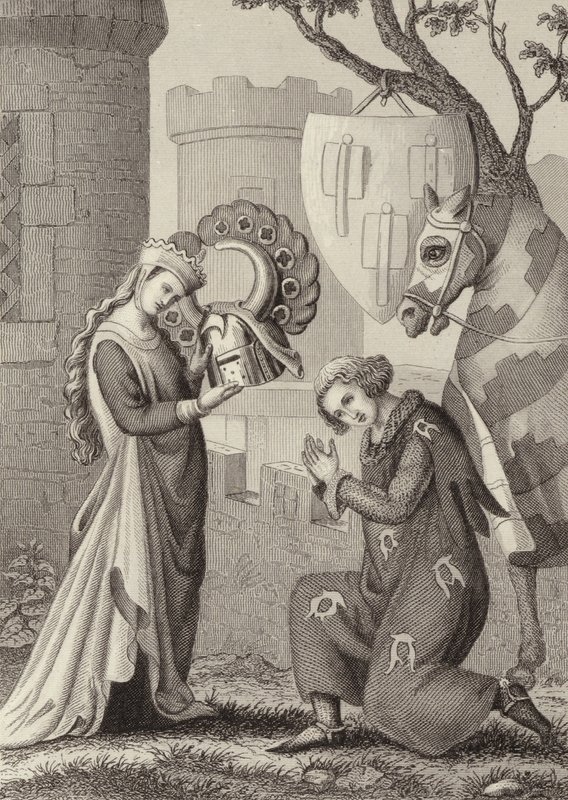 Partida de um cavaleiro de German School