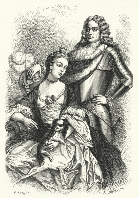 Duque e Duquesa de Marlborough (gravura) de German School