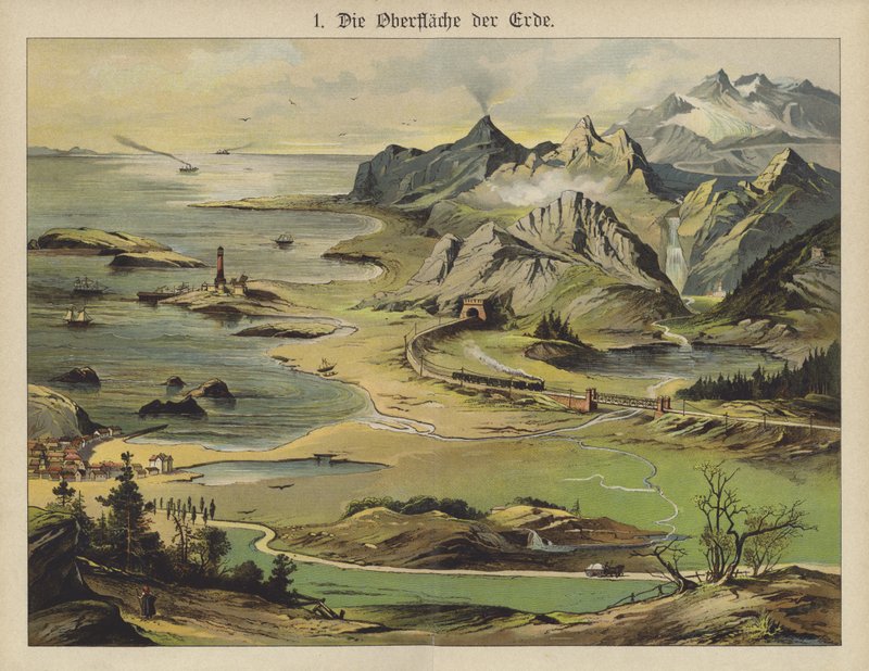 Superfície da Terra (cor litho) de German School