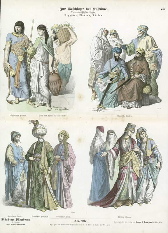 Trajes egípcios, mouriscos e turcos de German School