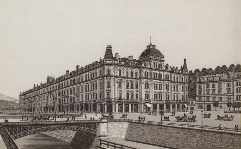 Elisabethquai (litho) de German School