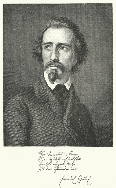 Emanuel Geibel, poeta e dramaturgo alemão (gravura) de German School