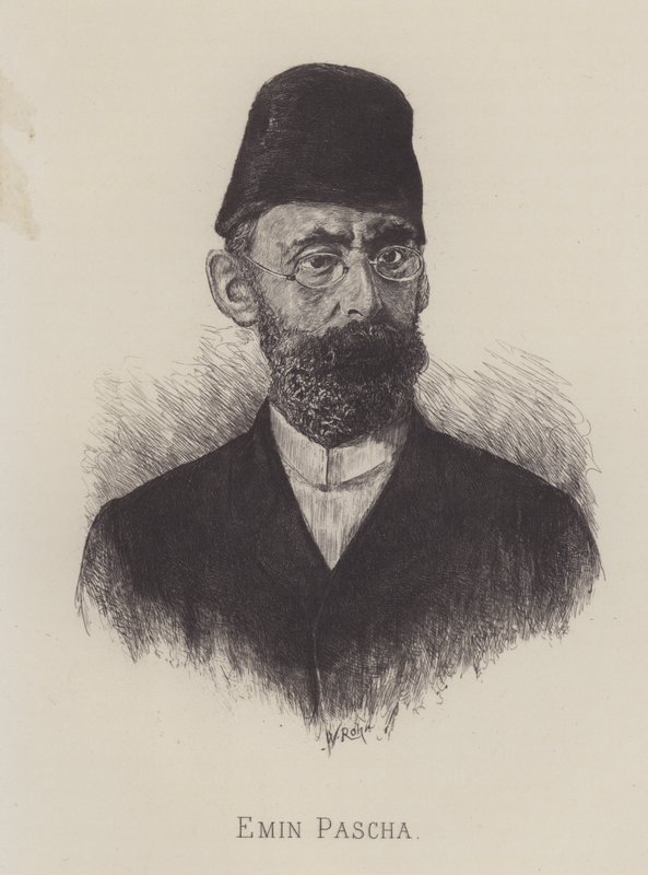 Emin Pasha, médico alemão, explorador e governador da província egípcia da Equatoria (litho) de German School