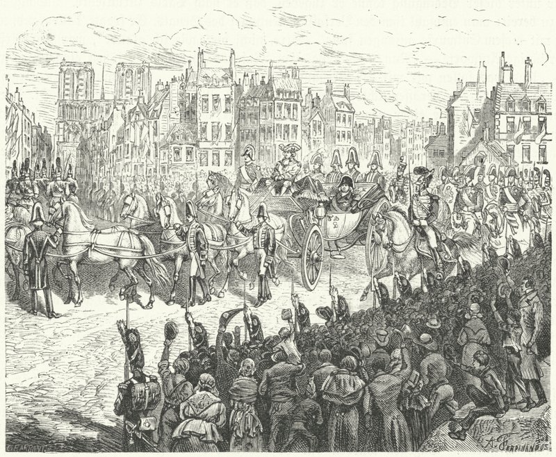 Entrada do rei Luís XVIII em Paris, 1814 de German School