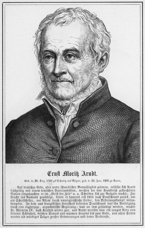 Ernst Morik Arndt (gravura) de German School