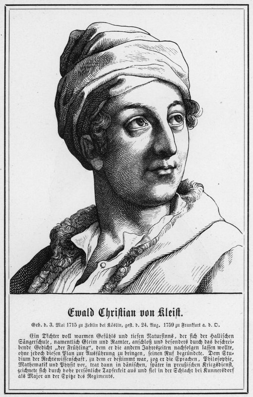 Ewald Christian von Kleist (gravura) de German School