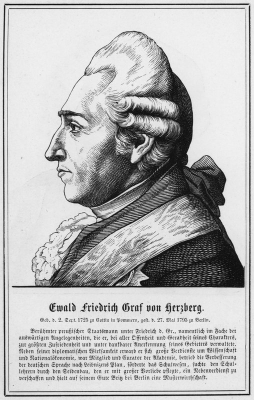 Ewald Friedrich Conde von Herzberg (gravura) de German School