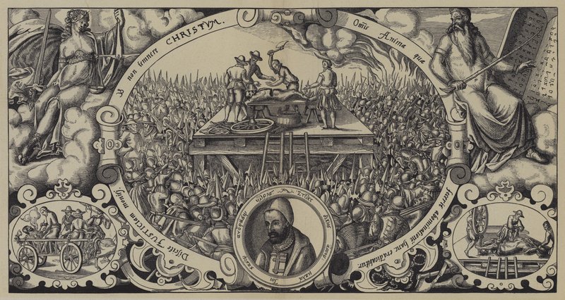 Execução de Lippold ben Chluchim, Mestre da Casa da Moeda de Brandemburgo, Berlim, 28 de janeiro de 1573 de German School