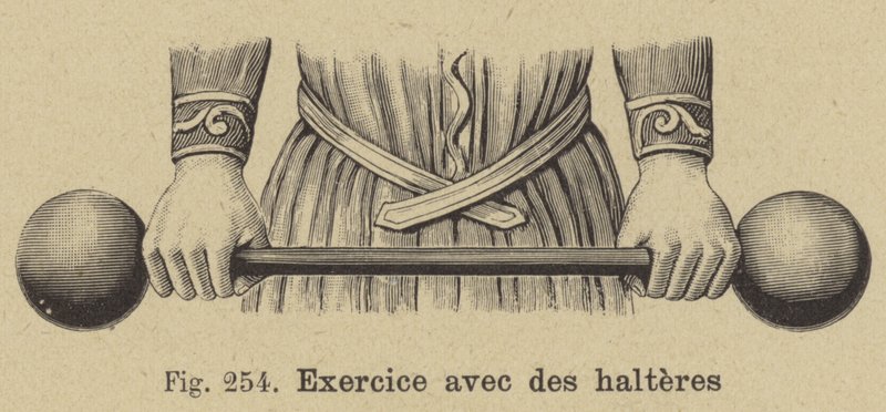 Exercício com uma barra de German School