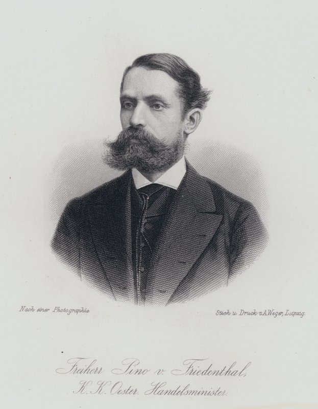 Felix Pino von Friedenthal, funcionário público e político austríaco (gravura) de German School