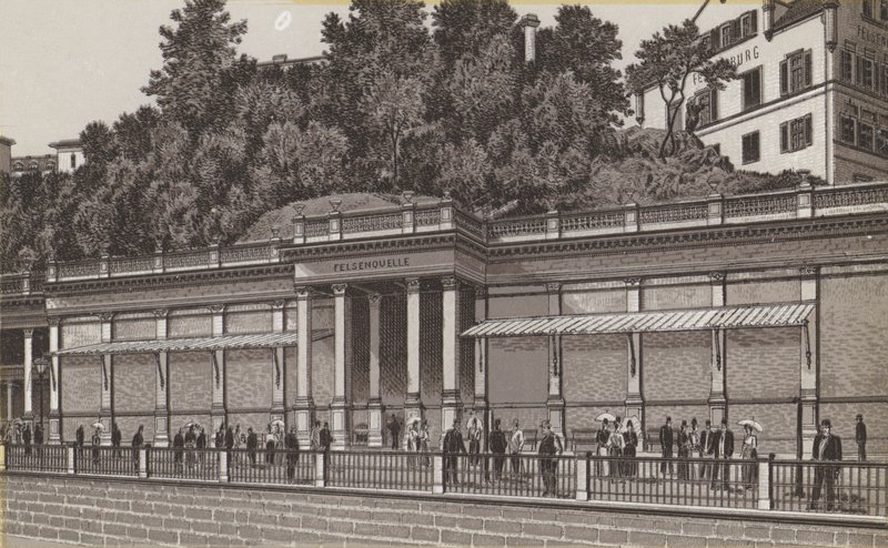 Felsenquelle (litho) de German School