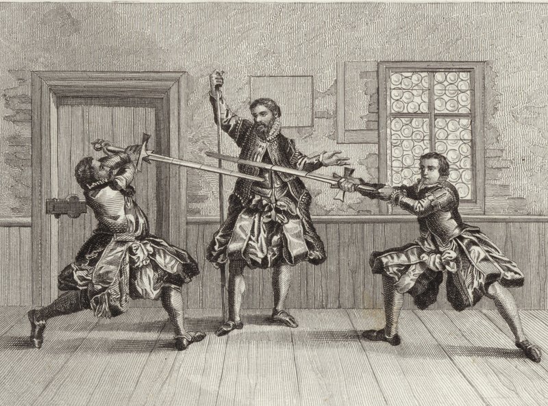 Exercício de esgrima de German School