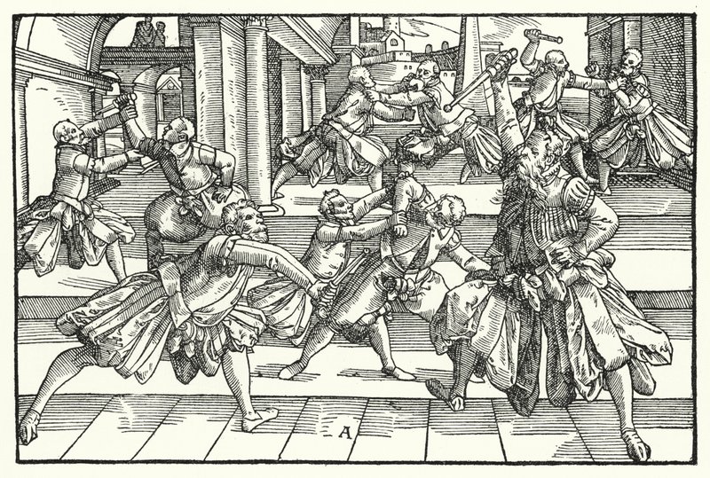 Cena de esgrima (gravação) de German School