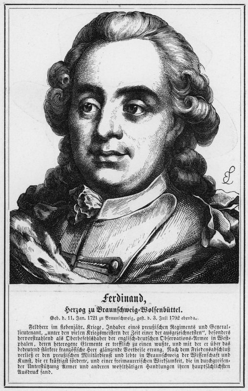 Ferdinand, Duque de Brunswick-Wolfenbuttel (gravura) de German School