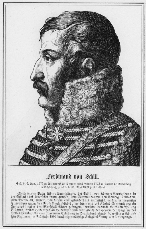 Ferdinand von Schill (gravura) de German School