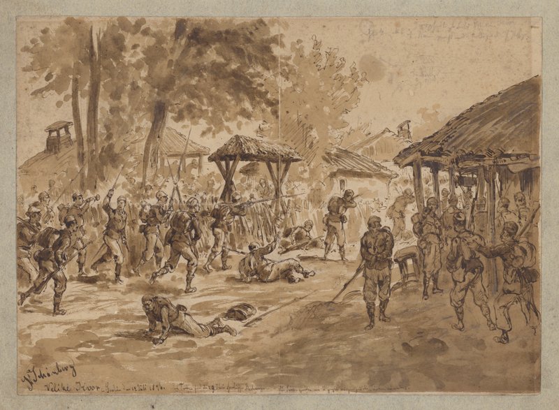 Luta perto do rio Tivok, Sérvia, Guerra Sérvia-Otomana de German School