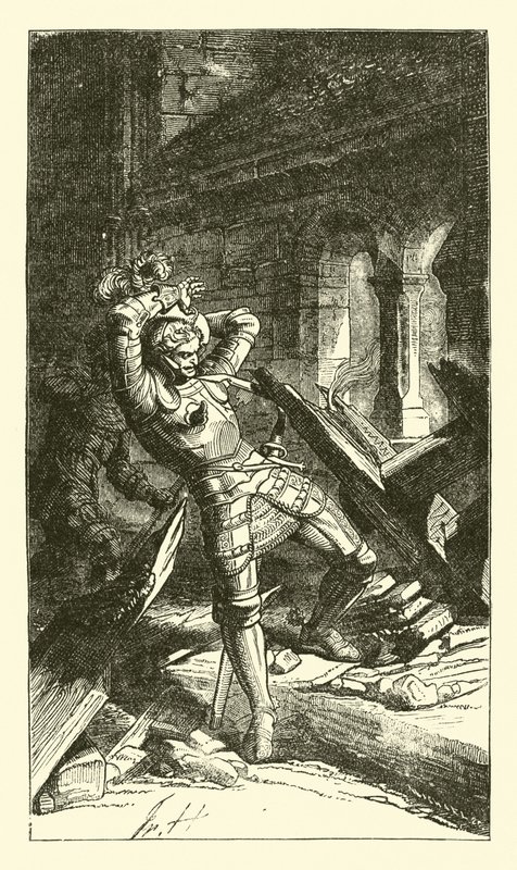 Francis von Sickingen mortalmente ferido de German School