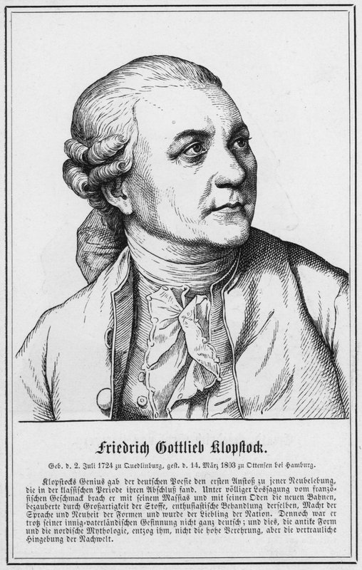 Friedrich Gottlieb Klopstock (gravura) de German School
