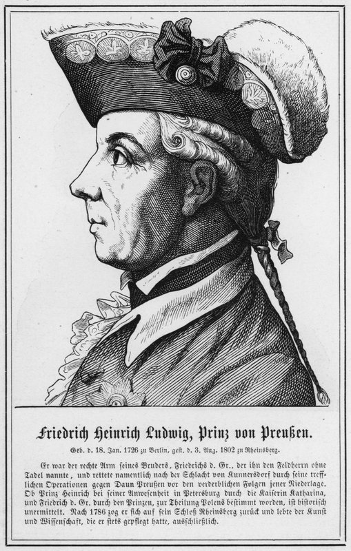 Friedrich Heinrich Ludwig, Príncipe de Preuben (gravura) de German School